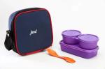 JAVA Microwave Safe Lunch Box with Bag 3 Containers Lunch Box (250 ml, Thermoware)