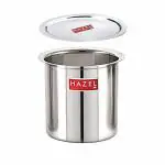 HAZEL Steel Milk Pot with Lid | Stainless Steel Milk Boiler Container | Milk Boiling Vessel Gunj for Kitchen, 1800 ml