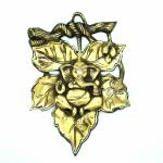 pujaNpujari Leaf Design Ganesh Ganapati Metal Wall Hanging/Decor for Pooja Room and Home Decor