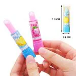 KARTUAL Return Gift For Kids In Bulk / Cartoon Printed Lipistick Shape Eraser / Non Toxic Fancy Eraser (Pack of 6, Multicolor)