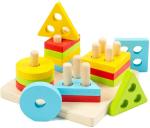 NeverCry Multicolor Sorting And Stacking And Plugging Toys (Pack Of 4)