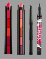 Toroka Women Face Makeup Combo (Lipstick, Kajal, Eyeliner)