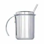 GAZELLE - Stainless Steel straw glass with lid for Kids | Sipper Glass with Lid /Straw