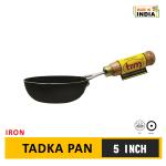 TRM Pure Iron Tadka Pan, Kitchen Accessories Item Cookware Non Stick Tadka Pan 5 Inch