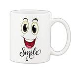 Mug Morning Smile Mug Smile emoje Mug Smile Ceramic Mug 325ml (White)