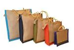 CSM Multicolor Jute Shopping Bag (Pack of 5)