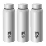 Jaypee Plus Stainless Steel Water Bottle,Pack of 3, 750 ml,Silver | Leak Proof Bottles for Campaign|Hiking | Treking Bottle