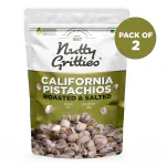 Nutty Gritties California Pistachios Dry Roasted And Lightly Salted 400 g (2 Pack Of 200g each)