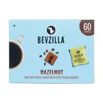 Bevzilla 60 Hazelnut Flavour Instant Coffee Cubes| Made with Organic Date Palm Jaggery & Arabica Beans | No Refined Sugar | No Preservatives | Coffee Premix with Real Ingredients| Enjoy Hot & Cold