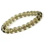 S. K. SYNTHETICS Unisex Adult Natural Semi Precious Bracelet,Crystal Bracelet Smoky Quartz Natural Bracelet Crystal Gem Stone 8mm Beads Bracelets