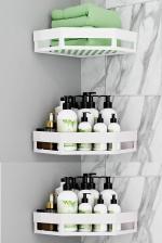 XBEY Triangle Shower Caddy Bathroom Storage Shelves (3 Pcs Triangle Showr Bathroom Shelves)