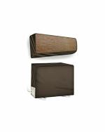 The Furnishing Tree 1 Ton Bluestar YATU Brown Abstract PVC Split AC Cover Set (22.9 x 87.6 cm)
