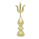 pujaNpujari Brass Trishul Temple Mandir Shikhar Temple Top Gumbad Dom Kalash 10.5 Inch Brass Kalash (Gold)