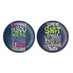 Dhcrafts Multicolor Metal Funny Quotes Printed Fridge Magnet, 5.8 Cm (Pack Of 2)