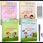 G MALL Handwriting Book Practice for Kids,Reusable Grooved Handwriting Book,Magic Calligraphy Practice Copybook,Grooved Writing Books for Kids Age 3-8