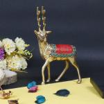 ARTVARKO Handwork Brass Deer Idol Statue - 7 inch