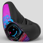 ComfyBean Bag with Beans Filled XXL- Official: MTV Bean Bags - For Teenagers - Max User Height : 4.5-5 Ft.-Weight : 45-50 Kgs(Model: Printed - MTV-MTV_ARTWORK-14 - Black)