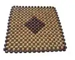 Q1 Beads SBeige Wooden Beads Seat Cover For Chair , Car , SUV & Swing ( Beige , 1 Pc )