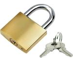See Inside Premium Solid Imitation 20 Mm Copper Mini Lock With 2 Additional Keys Lock (Golden)