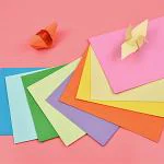 SHARMA BUSINESS Origami Paper 15x15 cm, 100 Sheets, 10 Multicolor Set of 100 For Scrapbooking, Hobby Craft, Project Work