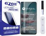 eZell MOTOROLA EDGE 40 Neo Curved UV Tempered Glass by Ctel, Ultra-thin Full 3D Curved Edge Tempered Glass for MOTOROLA EDGE 40 Neo Touch Responsive and Fingerprint unlock (Transparent) with dry and wet wipes