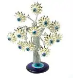 Make A Wish Snowbird Multicolor Glass Turkish Feng Shui Evil Eye Decorative Tree