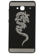 EXCLESIOR Xiaomi Redmi 2, Xiaomi Redmi 2 Prime Black Dragon Design, Shockproof, Plastic Back Cover