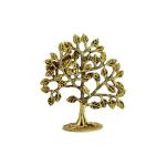 Kalarambh Bharat Haat Yellow Brass Kalpavriksha Tree Handicraft Art 13.97 x 5.84 x 16 cm