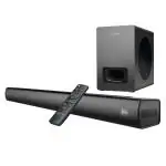 pTron Jazz Pro 120W Soundbar with Wired Subwoofer for TV, 2.1 CH, Multi-Connectivity BT5.3/HDMI ARC/Opt in/Aux/USB, Equaliser Modes Movie/Music/News, Remote Control & LED Display (Black)