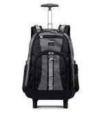 The Clownfish Grey Polyester Tramp 33 Litre Water Resistant Two Wheel Laptop Trolley Backpack