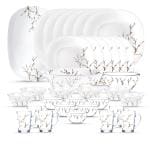 LUMINARC Pack of 33 Glass Made in United Arab Emirates(UAE) French style sodalime glass Neo Carina Dinner Set
