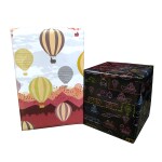 eVincE Hot Air Balloon & Cars, 2 Pattern Gift Wrapping Papers | 5 x 2 Rolls | 10 Fact filled Gifts Wraps