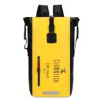 The Clownfish Waterproof Pvc 25 Liter Dry Bag Dry Sack Lightweight Dry Backpack With Waterproof Accessory Bag For Water Sport Hiking Trekking Camping Boating (Yellow)