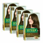 Streax Cream Hair Color for Unisex, 120ml - 4.3 Golden Brown (Pack of 4)