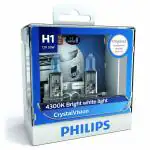 Philips H1 WBT10 12258 Crystal Vision Headlight Bulb (12V, 55W, 2 Bulbs)