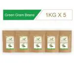 Nature Food Best Quality Sabut Moong 5 kg ( 1 kg x 5 Pack) Green Moong Whole