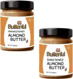 Butterful Unsweetened Almond Butter And Sweetened Almond Butter 400 g (Pack of 2)