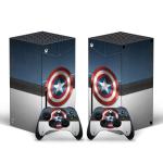 Tcos Tech Xbox Series X Skin Protective Wrap Cover Vinyl Sticker Decals - Captain America Avengers Shield