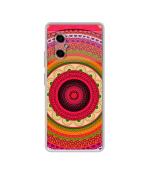 Casotec Round Rangoli Design Printed Silicon Soft TPU Back Case Cover for POCO M4 5G