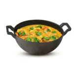 The Indus Valley Black Cast Iron Kadhai, 3.1 L