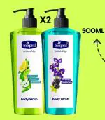 Mapril Body Wash Shower Gel Herbal Natural for Deep Cleansing Tan/Dirt & Body Acne Remover Long Lasting Refreshing Fragrance All Day Bodywash All Skin Types-500ml (250ml Each, Pack of 2)