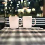 STOREPEDIA Ceramic, Coffee, Tea, Mugs Set for Daily Use, Office Use, Hotel Use, Multipurpose Use, Large Size , Solid White Color, Glossy Finish, 350 ml Set of 2
