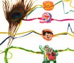 Kavim Teddy Bear, Chota Bheem, Doramon and Motu Patlu Rubber rakhi for Kids