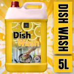 BLISS & BLUSH Dishwash Liquid 5 Liter Yellow | Soft on Hands, Tough on Grease | No-toxins, Natural, Herbal, Eco-friendly, Plant-based