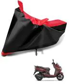 Auto Hub Bike Body Cover for Suzuki Burgman 125 , Dustproof UV Protection water resistant Custom Fit Cover-(Black-Red)