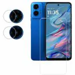 ISAAK Tempered Glass and Camera Lens Protector compatible with Motorola G45 5G (COMBO PACK)