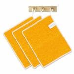 Mush Bamboo Reusable Magic Cleaning Towel - Multi Purpose Wash Cloth for Kitchen, Car, Windows, Glass, Utensils, Furniture (Set of 3,Saffron)
