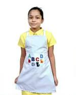 Tolexo Multipurpose White Waterproof Polyester Apron for Kids