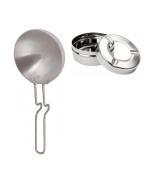 First Front Aluminium Tadka Pan With Stainless Steel Ash Tray Tabletop Decor and (Multicolour, Pack of 2)