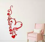 LANSTICK Multicolor Heart Design Self Adhesive Wall Sticker